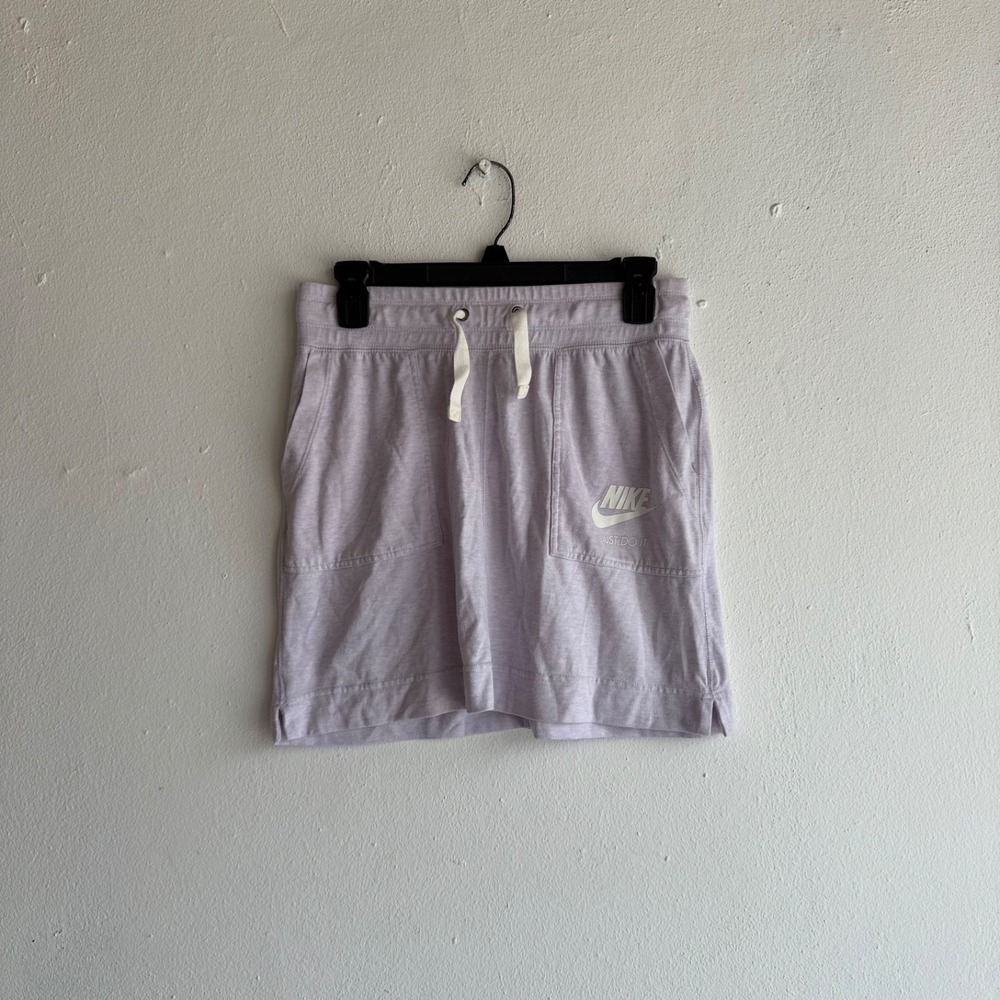 Nike Lavender Sweat Small Skirt Drawstring Logo Casual Athleisure Summer Travel